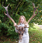 Anna and a Red deer